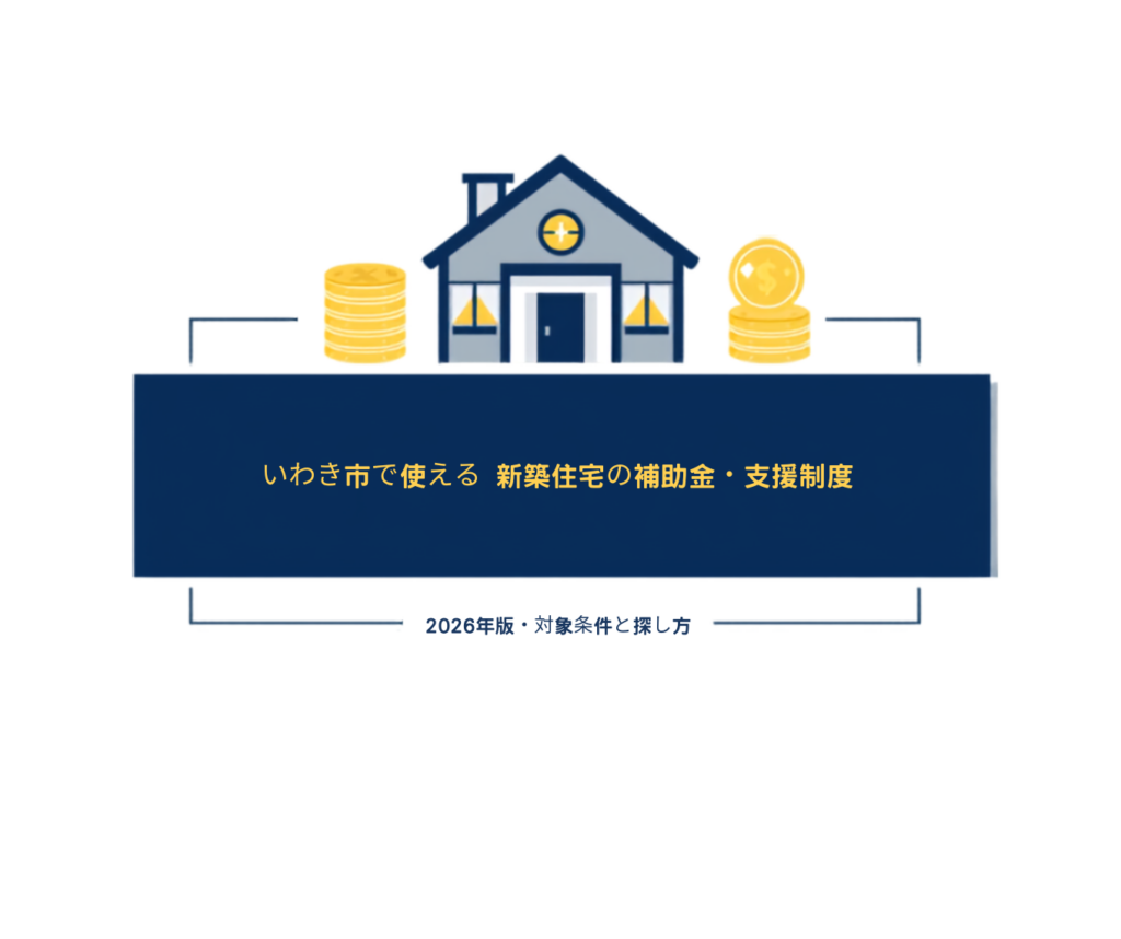 いわき市で使える新築住宅の補助金・支援制度【2026年版】対象条件と探し方をFPが整理