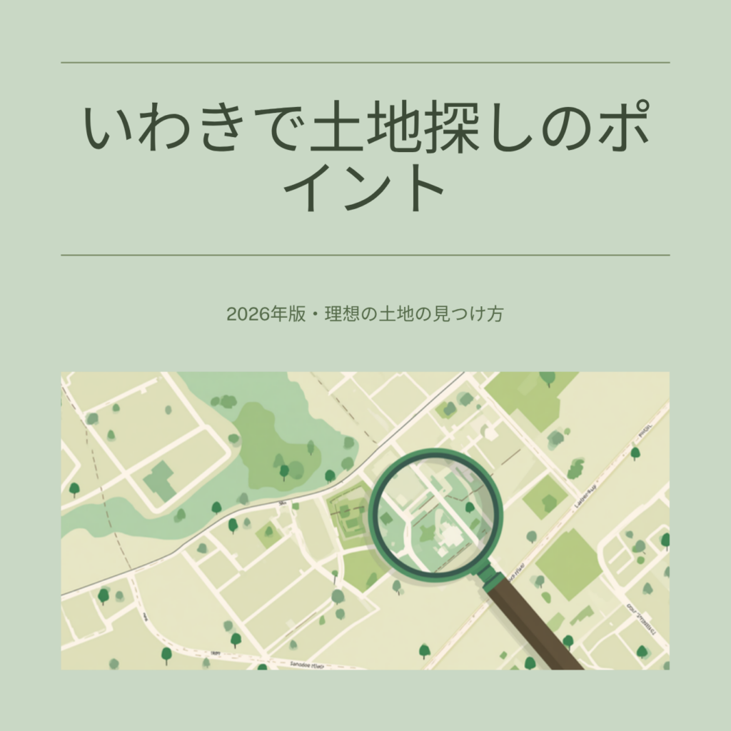 いわきで「理想の土地が見つからない」ときの探し方【2026年版】元行政の視点で組み立て直す